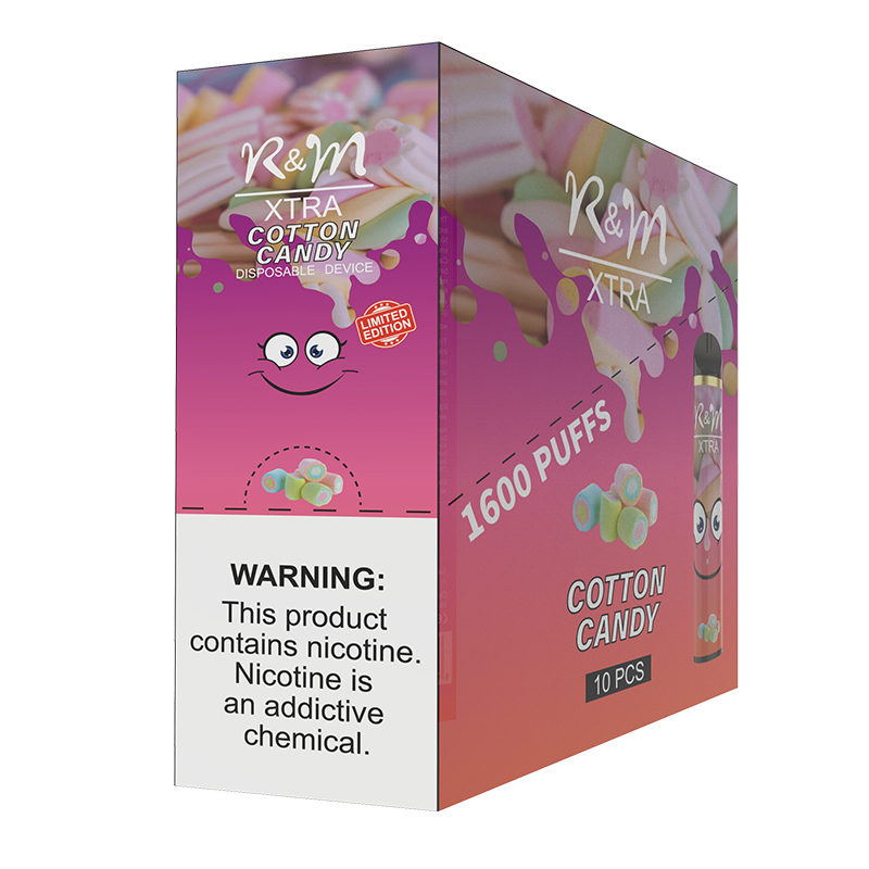 R & M XTRA 1600 Puffs 6% Nicotina Vape Dispositivo desechable | Algodón de azúcar