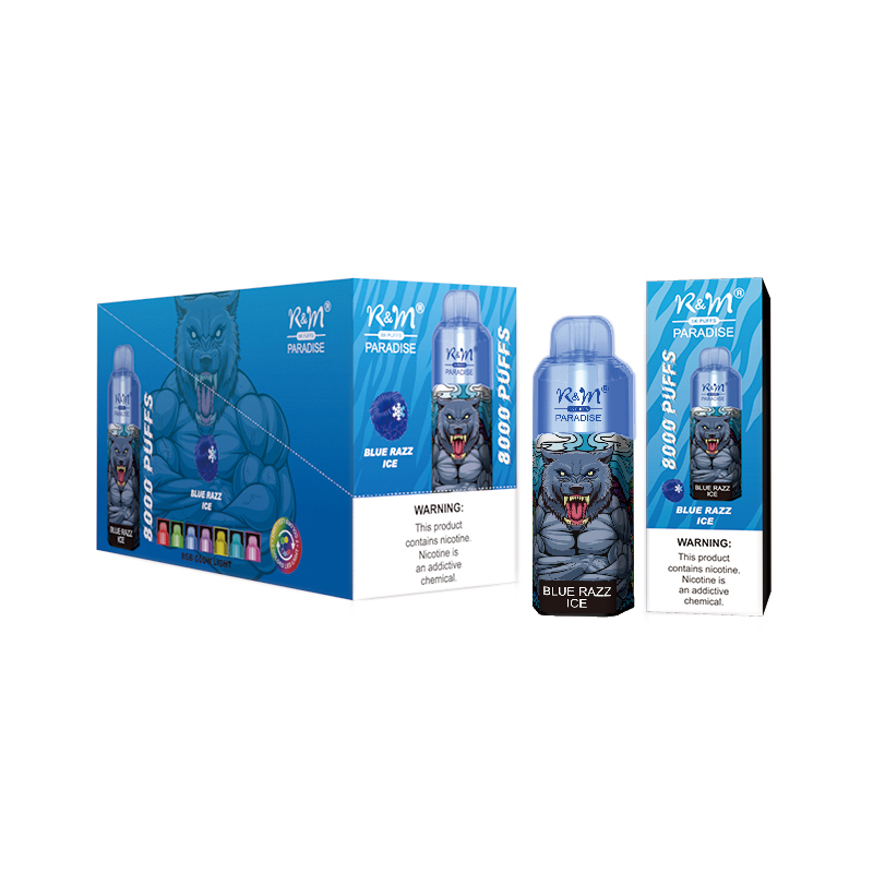 Marca personalizada 8000puffs recargable RGB Light R&M 15 ml E Liquid desechable Vape Elf Bar Kangvape Box Vape Vape