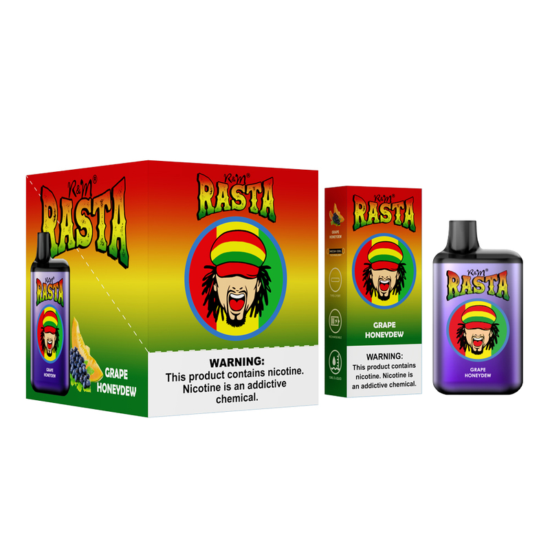 China Factory 5500puffs 6000puffs 0% 5% Salt Nicotina 13 ml E Liquid R&M Rasta 12 Sabores Barra de elfas Vapor desechable Vapor