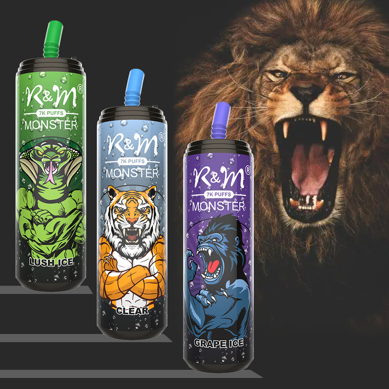 EE. UU. Reino Unido al por mayor OEM logotipo desechable Vape 7000puffs R&M Monster Cola Can Vape Randm Esco Fume Electronic cigarrillo