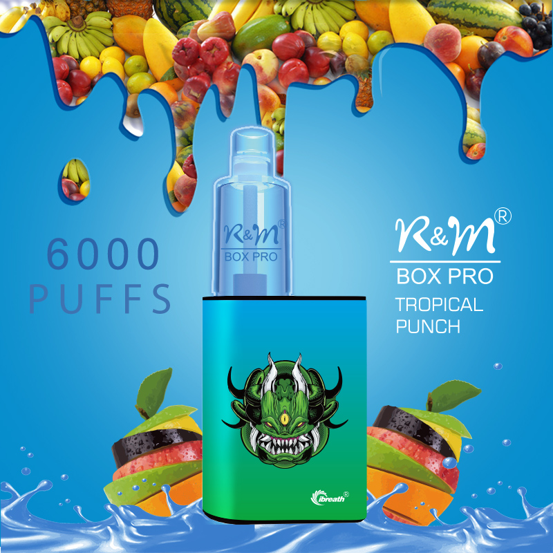 R&M Box Pro Canada Custom 6000 Puffs RGB Light Desechable Vape