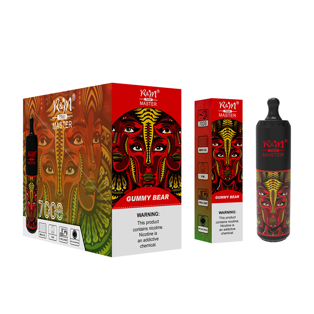 Nueva llegada R&M Master 7000puffs 15 ml e Mole de líquido Mole
